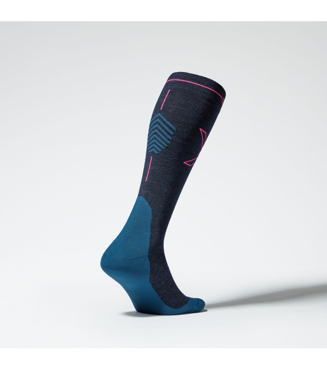 Stox Energy Socks Stox Energy Socks Hiking Merino Socks Women 7643 dark blue / pink OUSKW 7643 Dark Blue / Pink Stox Energy Socks wandelsokken OUSKW geen kleur bij Leerentveldvrijetijd.nl