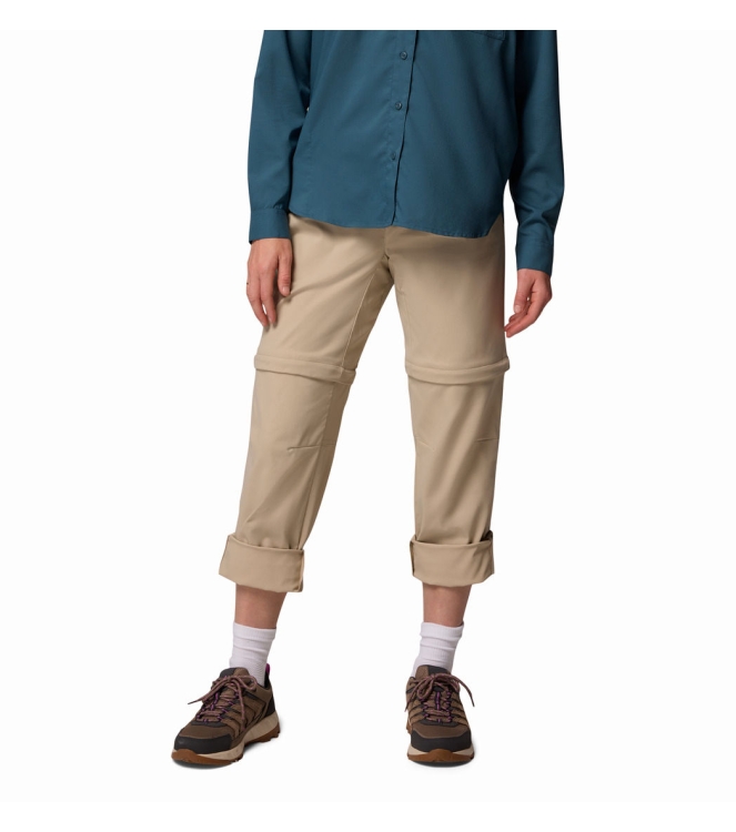 Columbia Columbia Leslie Falls Convertible Pant Regular 271_ancient fossil 2087064 271_Ancient Fossil Columbia broeken 2087064 wit bij Leerentveldvrijetijd.nl