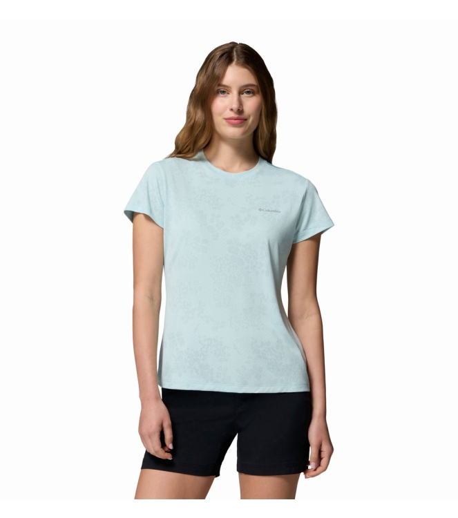 Columbia Columbia Bluebird Canyon II SS Crew 482_marine light, florage jacquard 2164482 482_Marine Light, Florage Jacquard Columbia fleeces en truien 2164482 zand bij Leerentveldvrijetijd.nl