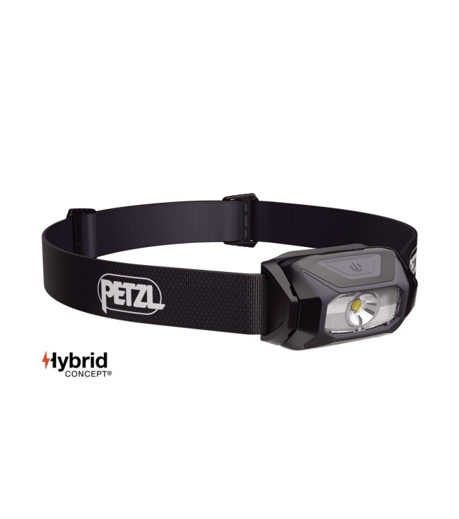 Petzl Petzl Tikkina hoofdlamp 300 lumens black E060AB Black Petzl verlichting E060AB licht grijs bij Leerentveldvrijetijd.nl