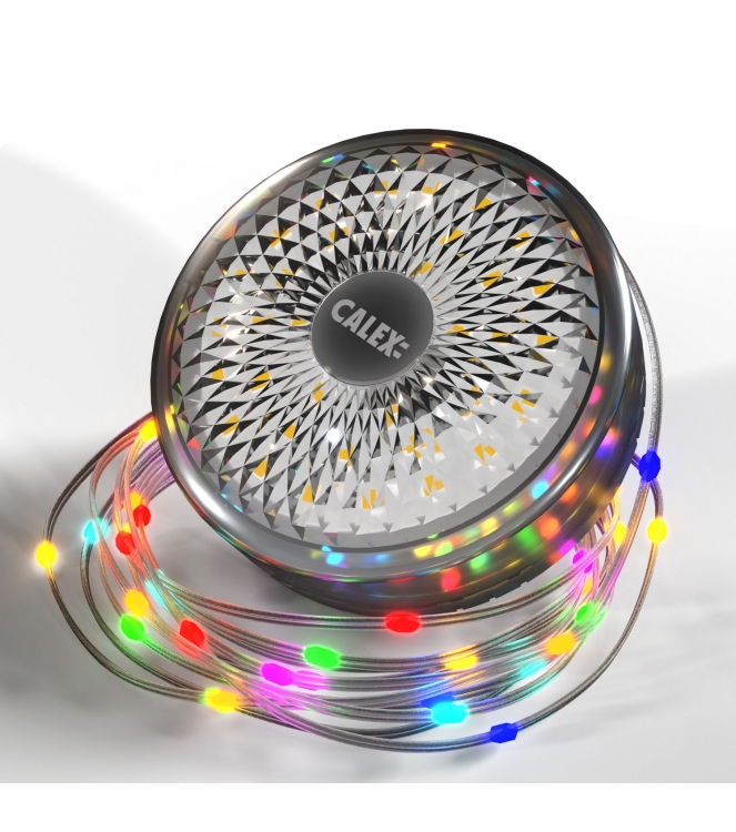 Calex Calex Outdoor Battery Rechargeable Stringlight 4301004401 Calex electra 4301004401 ecru bij Leerentveldvrijetijd.nl