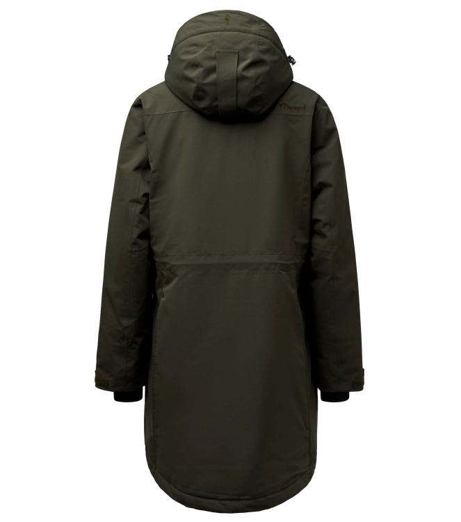 Pinewood Pinewood Wilda Padded PARKA W 135_moss green 1-33810 135_Moss Green Pinewood jassen 1-33810 donker grijs bij Leerentveldvrijetijd.nl