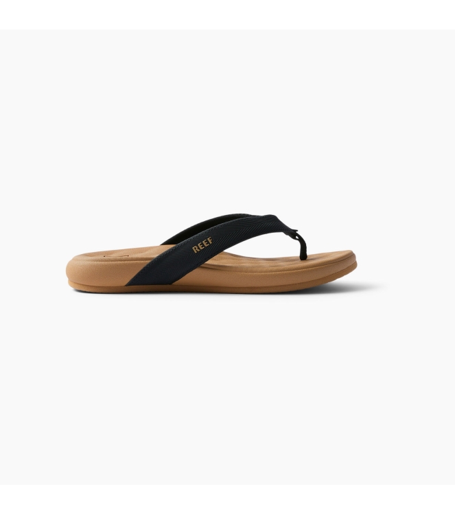 Reef Reef Cushion Melody black/tan CJ8132-61 Black/Tan Reef slippers CJ8132-61 licht grijs bij Leerentveldvrijetijd.nl