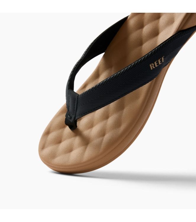 Reef Reef Cushion Melody black/tan CJ8132-61 Black/Tan Reef slippers CJ8132-61 licht grijs bij Leerentveldvrijetijd.nl