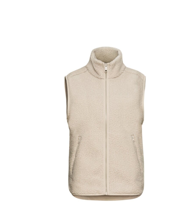Jack Wolfskin Jack Wolfskin High Curl Vest W a0084_oyster A65069 A0084_Oyster Jack Wolfskin fleeces en truien A65069 jeans bij Leerentveldvrijetijd.nl