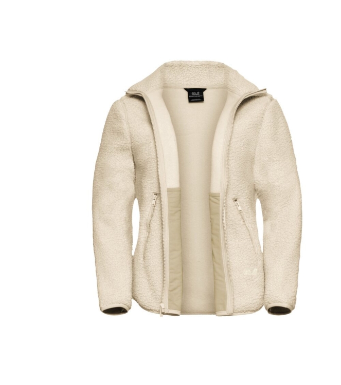 Jack Wolfskin Jack Wolfskin High Curl JKT W a0084_oyster A65073 A0084_Oyster Jack Wolfskin fleeces en truien A65073 jeans bij Leerentveldvrijetijd.nl
