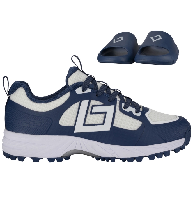 Brabo Brabo Shoe Tribute + Slides 010_navy/white 316.62033 010_Navy/White Brabo hockeyschoenen 316.62033 geen kleur bij Leerentveldvrijetijd.nl