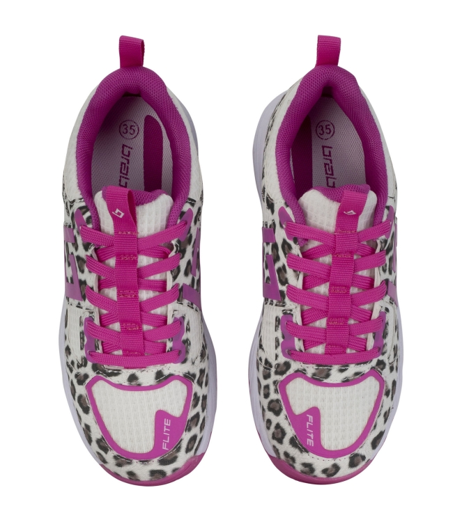 Brabo Brabo Shoe Tribute + Slides 040_leopard pink 316.62033 040_Leopard Pink Brabo hockeyschoenen 316.62033 donker groen bij Leerentveldvrijetijd.nl