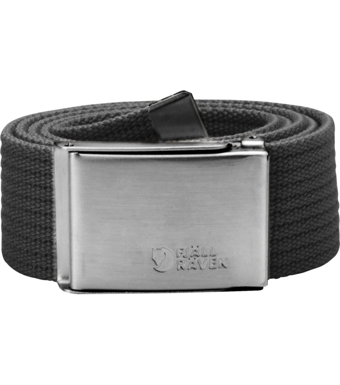 Fjällräven Fjällräven Canvas Belt 030_dark grey F77029 030_Dark Grey Fjällräven kleding accessoires F77029 zwart combinatie bij Leerentveldvrijetijd.nl
