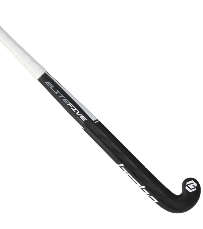 Brabo Brabo Elite Five WTB Carbon LB 000_black/white 315.60182 000_Black/White Brabo hockeysticks 315.60182 licht grijs bij Leerentveldvrijetijd.nl