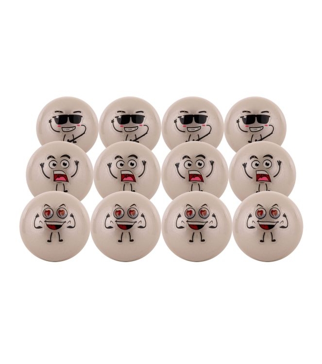 Reece Reece Emoticon Hockey Ball 2800_white-black 889033 2800_White-Black Reece hockey accessoires 889033 roze bij Leerentveldvrijetijd.nl