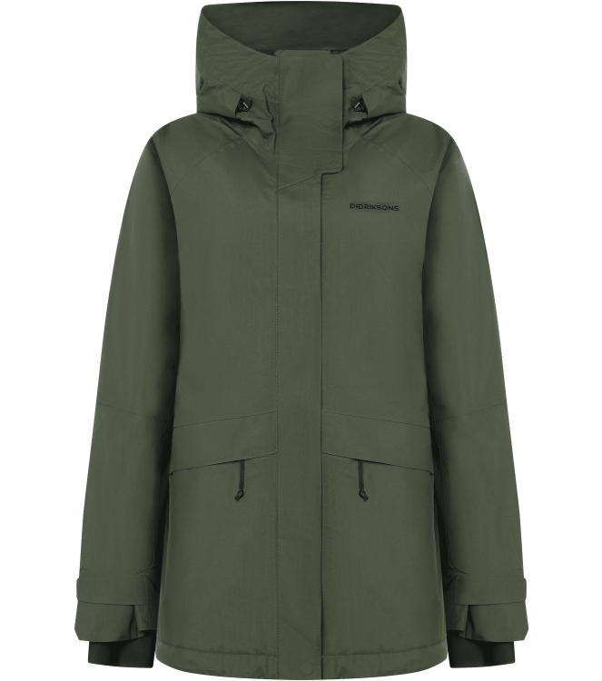 Didriksons 1913 Didriksons 1913 Essa Womens Jacket 300_deep green 506229 300_Deep Green Didriksons 1913 jassen 506229 donker grijs bij Leerentveldvrijetijd.nl