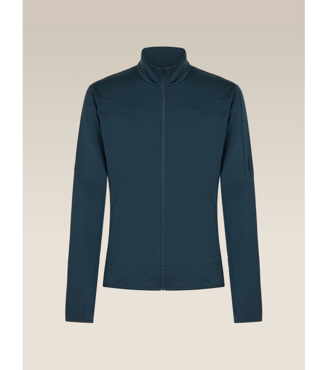 Icebreaker Icebreaker Men Mer 300 RealFleece Descend LS Zip z431_abyss IB0A57QG Z431_Abyss Icebreaker fleeces en truien IB0A57QG antraciet bij Leerentveldvrijetijd.nl