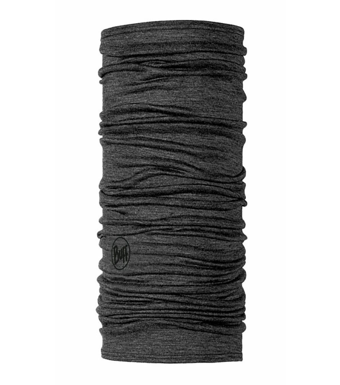 Buff Buff Lightweight Merino Wool Neckwarm solid grey 100202 Solid Grey Buff kleding accessoires 100202 lichtblauw bij Leerentveldvrijetijd.nl
