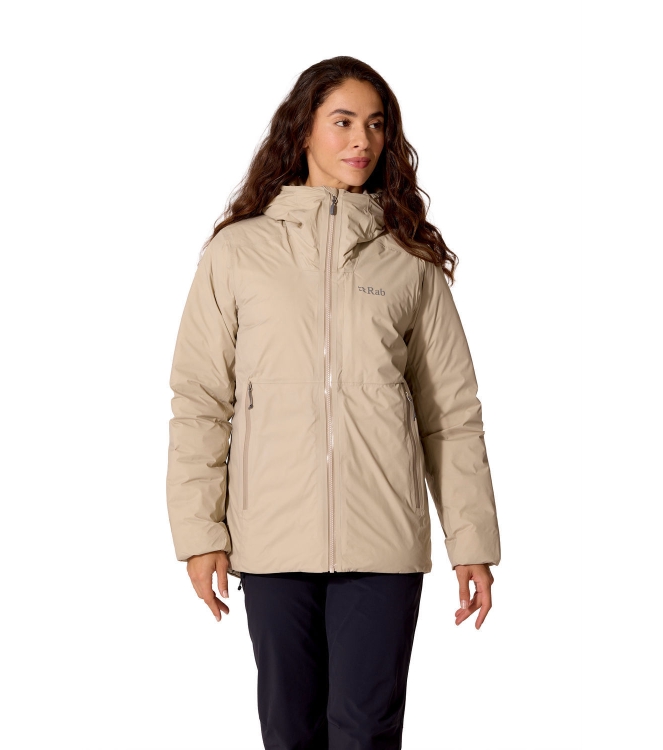 Rab Rab Microlight Shield Jacket Wmns dark pebble QDC-08 Dark Pebble Rab jassen QDC-08 turquoise bij Leerentveldvrijetijd.nl