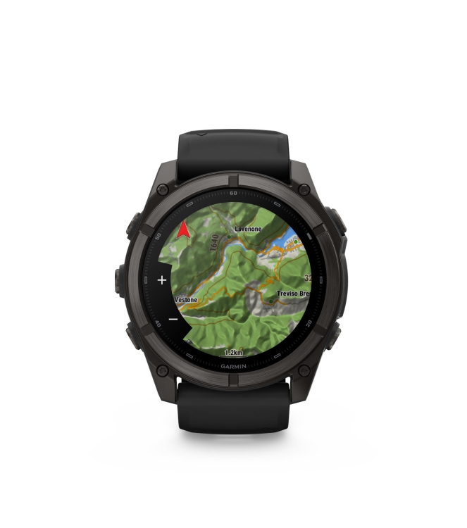 Garmin Garmin Fenix 9 51mm Carbon grey DLC-titanium zwarte siliconen band 010-04763-11 Zwarte siliconen band Garmin orientatie 010-04763-11 licht grijs bij Leerentveldvrijetijd.nl