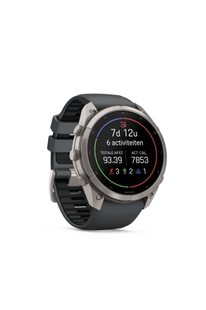 Garmin Garmin Fenix 9 Pro inReach 51mm Titanium Graphite/Zwarte siliconen band Garmin Garmin Fenix 9 Pro inReach 51mm Titanium Graphite/Zwarte siliconen band