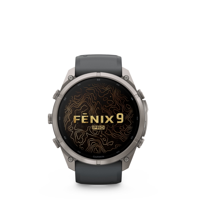 Garmin Garmin Fenix 9 Pro inReach 51mm Titanium graphite/zwarte siliconen band 010-04337-21 Graphite/Zwarte siliconen band Garmin orientatie 010-04337-21 lichtblauw bij Leerentveldvrijetijd.nl