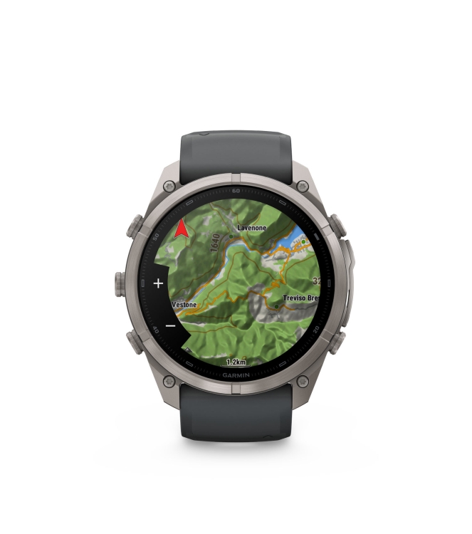 Garmin Garmin Fenix 9 Pro inReach 51mm Titanium graphite/zwarte siliconen band 010-04337-21 Graphite/Zwarte siliconen band Garmin orientatie 010-04337-21 lichtblauw bij Leerentveldvrijetijd.nl