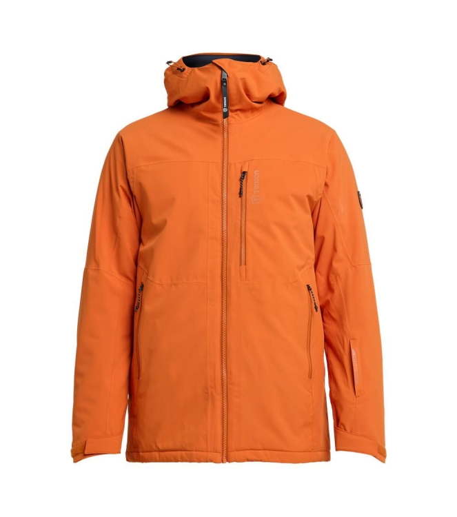Tenson Tenson Niseko Ski Jacket Men 253_dark orange 5018267 253_Dark orange Tenson jassen 5018267 beige bij Leerentveldvrijetijd.nl