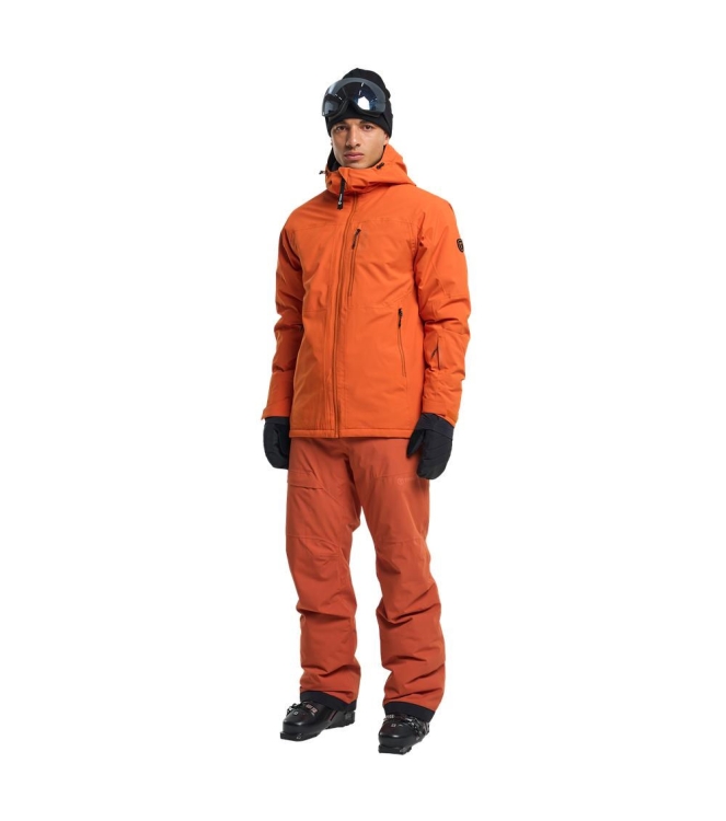 Tenson Tenson Niseko Ski Jacket Men 253_dark orange 5018267 253_Dark orange Tenson jassen 5018267 beige bij Leerentveldvrijetijd.nl