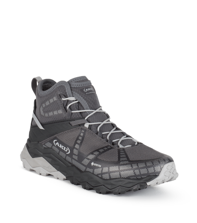 aku aku Flyrock Mid GTX W 632 black/silver 697 632 Black/Silver aku wandelschoenen 697 licht grijs bij Leerentveldvrijetijd.nl