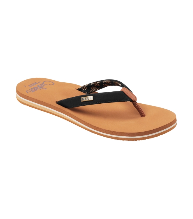 Reef Reef Cushion Sands slippers women black/tan RF0A3YOWBTA black/tan Reef slippers RF0A3YOWBTA licht grijs bij Leerentveldvrijetijd.nl