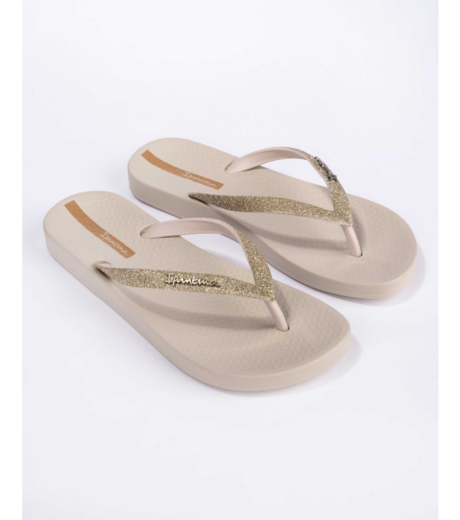 Ipanema Ipanema Anatomic Lolita Slippers beige IP 83140 20354 Beige Ipanema slippers IP 83140 20354 jeans bij Leerentveldvrijetijd.nl