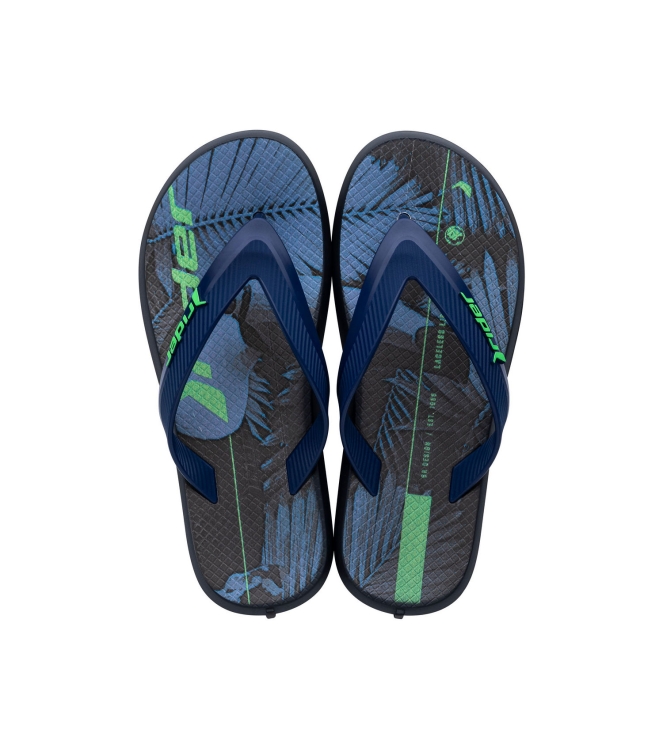 Rider Rider R1 ENergy kids slippers black/blue/green RI 11728 26010 Black/Blue/Green Rider slippers RI 11728 26010 licht grijs bij Leerentveldvrijetijd.nl