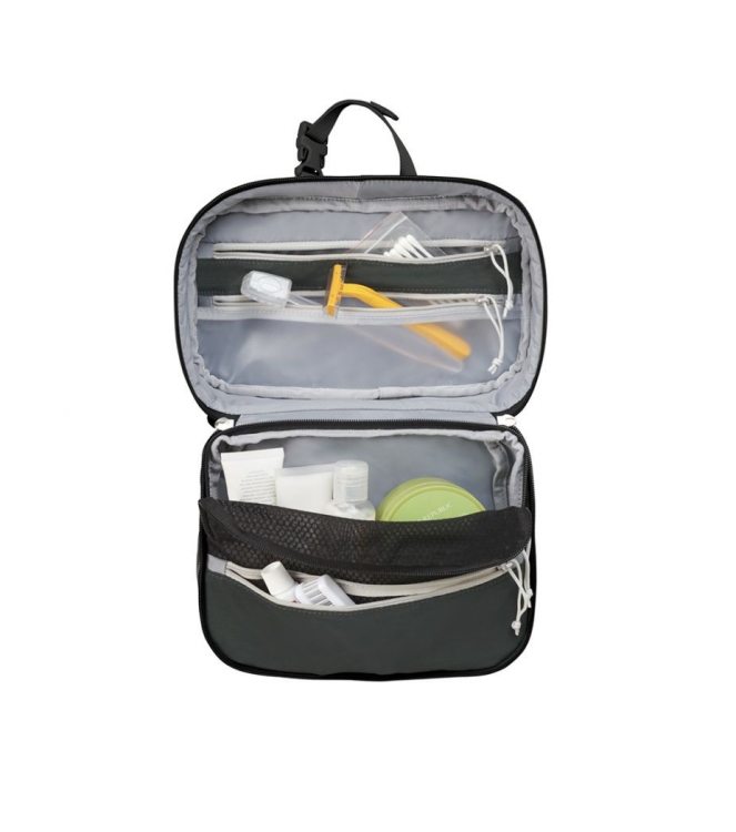 Osprey Osprey Transporter Hanging Toiletry Kit black 1-146 Black Osprey tassen 1-146 licht grijs bij Leerentveldvrijetijd.nl