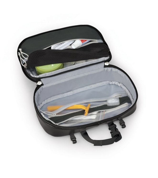 Osprey Osprey Transporter Hanging Toiletry Kit black 1-146 Black Osprey tassen 1-146 licht grijs bij Leerentveldvrijetijd.nl