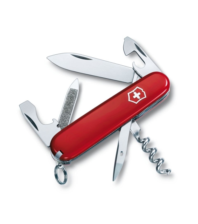 Victorinox Victorinox Sportsman 13 functies zakmes 5V0.3803.B1 Victorinox outdoor accessoires 5V0.3803.B1 ecru bij Leerentveldvrijetijd.nl