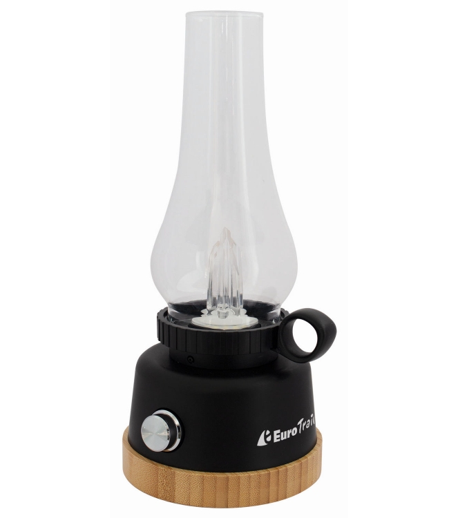 Eurotrail Eurotrail Tafellamp Wind LED oplaadbaar black ETLT1221 black Eurotrail verlichting ETLT1221 licht grijs bij Leerentveldvrijetijd.nl