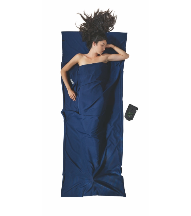 Cocoon Cocoon Travelsheet microfiber 220x90cm blue CMFT85 Blue Cocoon slapen CMFT85 antraciet bij Leerentveldvrijetijd.nl
