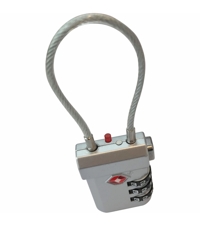 TravelSafe TravelSafe Cijferslot TSA met kabel TS0324 TravelSafe outdoor accessoires TS0324 ecru bij Leerentveldvrijetijd.nl