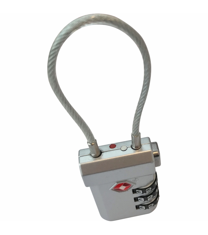 TravelSafe TravelSafe Cijferslot TSA met kabel TS0324 TravelSafe outdoor accessoires TS0324 ecru bij Leerentveldvrijetijd.nl
