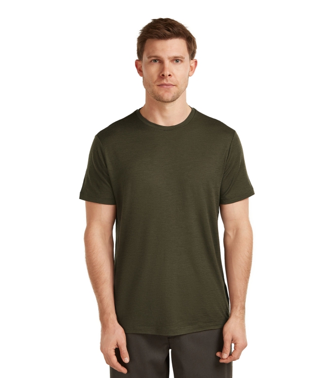 Icebreaker Icebreaker M Mer 150 Tech Lite III SS Tee 0l11_dk loden IB0A56WL 0L11_DK Loden Icebreaker fleeces en truien IB0A56WL donker grijs bij Leerentveldvrijetijd.nl