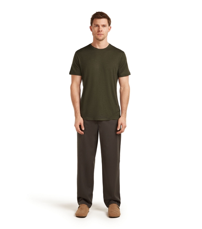 Icebreaker Icebreaker M Mer 150 Tech Lite III SS Tee 0l11_dk loden IB0A56WL 0L11_DK Loden Icebreaker fleeces en truien IB0A56WL donker grijs bij Leerentveldvrijetijd.nl