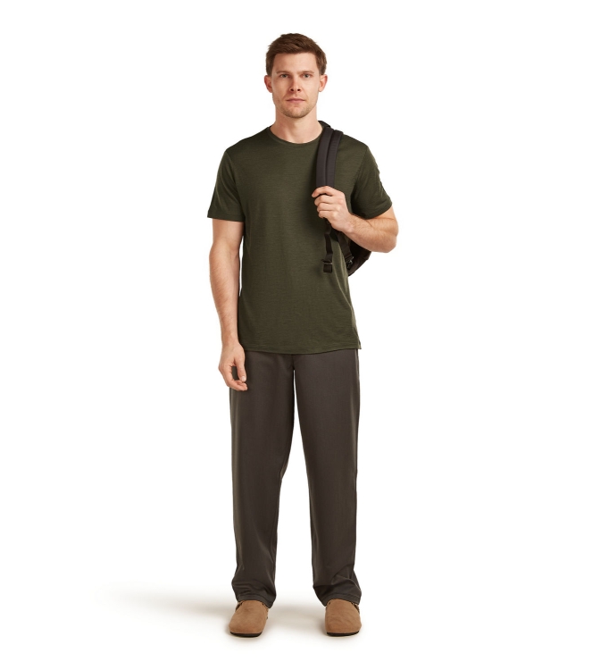 Icebreaker Icebreaker M Mer 150 Tech Lite III SS Tee 0l11_dk loden IB0A56WL 0L11_DK Loden Icebreaker fleeces en truien IB0A56WL donker grijs bij Leerentveldvrijetijd.nl