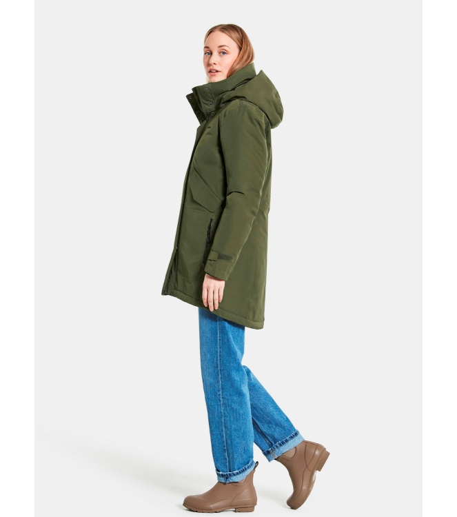 Didriksons 1913 Didriksons 1913 Tanja Women\'s Parka 6 deep green 504420-300 Deep Green Didriksons 1913 jassen 504420-300 blauw bij Leerentveldvrijetijd.nl