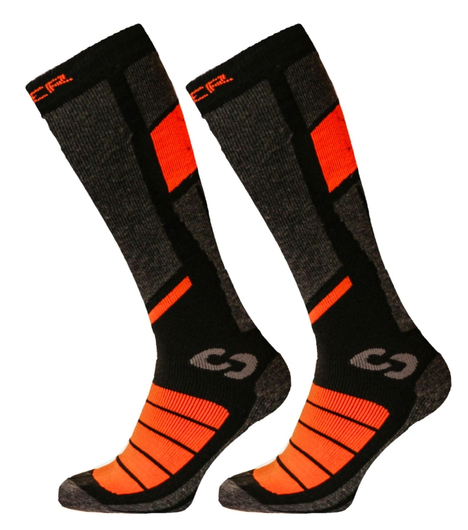Sinner Sinner Pro socks 2 pack black SIWE-013-11 black Sinner wintersport accessoires SIWE-013-11 licht grijs bij Leerentveldvrijetijd.nl