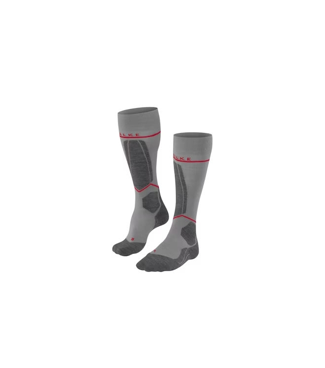 Falke Falke SK4 Energizing Light Heren Kniekousen 3400 light grey 16577 3400 Light Grey Falke wintersport accessoires 16577 turquoise bij Leerentveldvrijetijd.nl