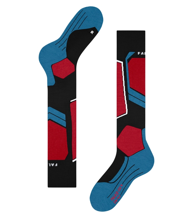 Falke Falke SK4 Heren Kniekousen black 16550 3006 black Falke wintersport accessoires 16550 3006 licht grijs bij Leerentveldvrijetijd.nl