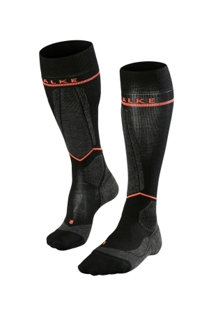 Falke Falke SK Compression Wool Women 3178_black-neon red Falke Falke SK Compression Wool Women 3178_black-neon red