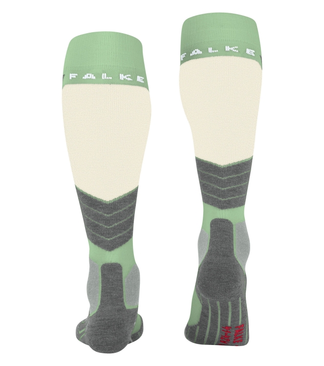 Falke Falke SK2 Intermediate Wool Women quiet green 16525 7378 quiet green Falke wintersport accessoires 16525 7378 blauw bij Leerentveldvrijetijd.nl