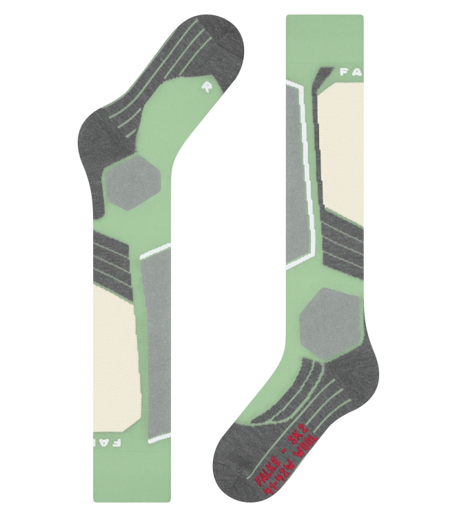 Falke Falke SK2 Intermediate Wool Women quiet green 16525 7378 quiet green Falke wintersport accessoires 16525 7378 blauw bij Leerentveldvrijetijd.nl