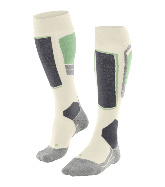 Falke Falke SK4 Advanced Women offwhite 16551 2047 offwhite Falke wintersport accessoires 16551 2047 roze bij Leerentveldvrijetijd.nl