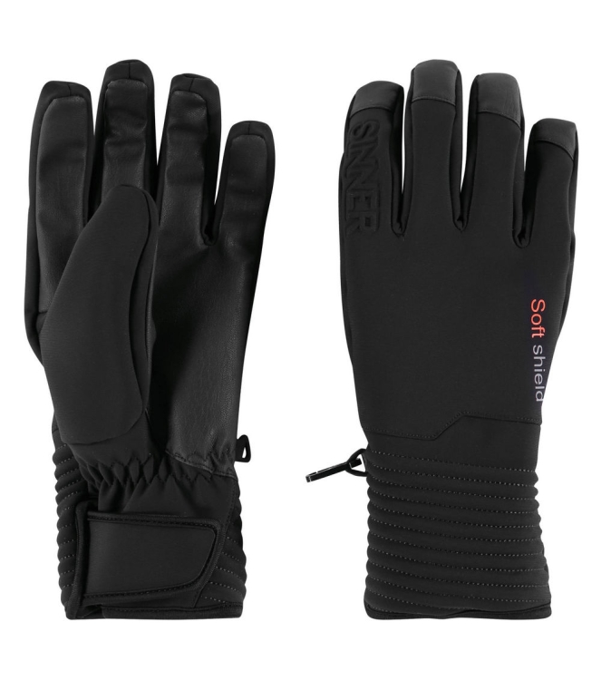 Sinner Sinner Mont Glove black SIGL-201-10 black Sinner wintersportkleding SIGL-201-10 licht grijs bij Leerentveldvrijetijd.nl