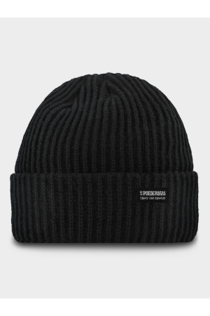Poederbaas Poederbaas Royal Rib Beanie 001_Black