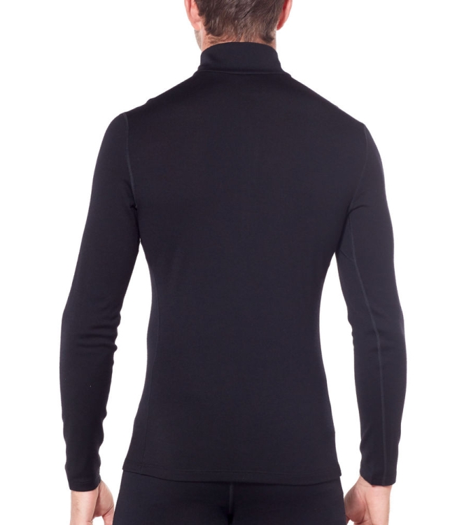 Icebreaker Icebreaker Mens 260 Tech LS Half Zip 001 black IB104372 001 Black Icebreaker wintersportkleding IB104372 licht grijs bij Leerentveldvrijetijd.nl